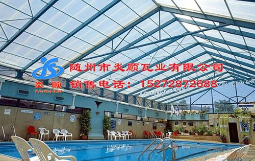 游泳館采光板工程案例圖